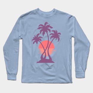 3 Palm Sunset Long Sleeve T-Shirt